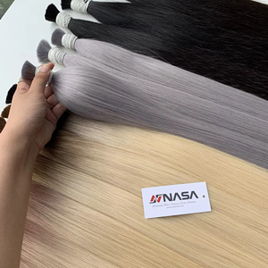 La mejor calidad de hueso recto doble dibujado color negro trenzado de pelo a granel extensiones de cabello vietnamita - Product Image 1