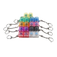 Porte-clés clavier mécanique 2/3/4 touches, anti-stress, clicker, clavier fidget, LED, décompression, cadeaux