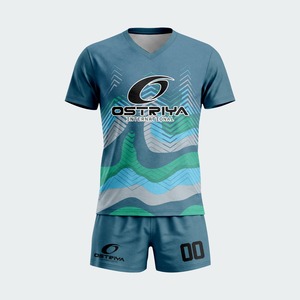 Quick-Dry Breathable Lightweight 100% Polyester Soccer Uniform Sets Front Custom Team <b>Name</b> Heat-Transfer Printing Short Sleeve - Product Image 2