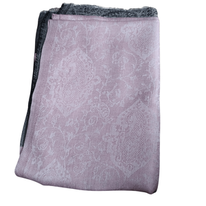 Lavender Grey Dual-Tone Paisley <b>Pashmina</b> <b>Shawl</b> Satin Cashmere Modal Rayon Polyester Jersey Lace Digital Leopard Dot Letter - Product Image 2