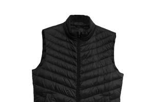 Gilet sans manches matelassé pour homme, fabriqué au Pakistan, en polyester, fermeture éclair, poche avant, respirant, brillant, à col montant - Product Image 4
