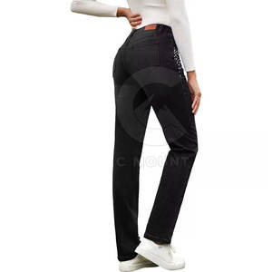Pantalones vaqueros personalizados con diamantes de imitación para mujer estilo Hip Hop pantalones con diamantes de imitación brillantes pantalones de moda para mujer - Product Image 2
