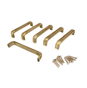 Finition en laiton antique moderne 12 pouces en acier inoxydable Round-D poignée de traction pour commode pour chambre cuisine garde-robe école - Product Image 1