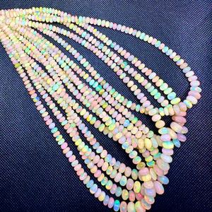 Compre Ahora Cuentas de Ópalo Etíope de Alta Calidad Rondelle Liso de 3-8 mm para Fabricación de Joyería y Pulseras Piedra Natural - Product Image 6