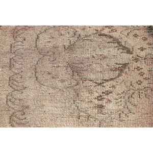 Alfombra Turca, Redonda de 3x3 pies, Alfombra Marrón con Diseño de Patchwork - Product Image 5