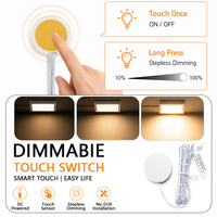 Lampu Sentuh Dalam Kabinet 80mm Persegi (DC12V) Panel PC Buram Anti-Silau Lampu Kabinet LED Saklar Sensor Produsen