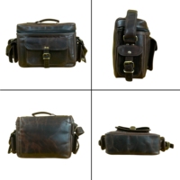 Tas kamera DSLR, tas kamera DSLR kulit asli, penutup risleting pegangan atas tahan lama, tas kurir selempang tahan lama ringan, tas kamera DSLR warna kustom