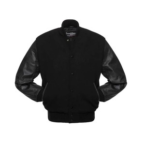 Veste universitaire Letterman de baseball personnalisée à manches en cuir avec broderie en chenille pour hommes - Product Image 2