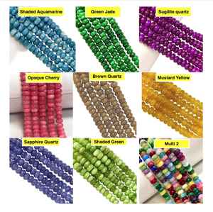 8mm Quartz Naturel Lisse Rondelle Pierre Perles pour la Fabrication de Bijoux Pierres Précieuses Naturelles Entretoise Diy Collier Bracelet Cadeau pour Elle 15" - Product Image 6