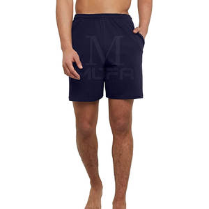 Pantalones cortos de gimnasia de cintura media para hombre de primera calidad, transpirables, estilo callejero, Color sólido, decoración elástica con logotipo, algodón de alta calidad - Product Image 1