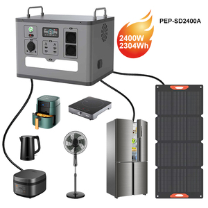 Générateur solaire mobile 2400W 2304Wh/90Ah 25.6V LiFePo4 Batterie rechargeable Station d'alimentation portable 2400 Watt - Product Image 1