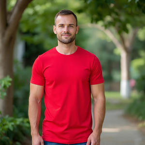 เสื้อยืดสำหรับผู้ชายเสื้อคอลูกเรือสำหรับใส่ไปยิมฟิตเนสเสื้อล้างสโตนสำหรับผู้ชาย - Product Image 2