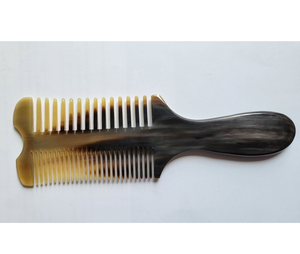Peigne en corne de buffle Top vente peigne à cheveux professionnel coiffure large dents peigne ensemble cheveux outils vente chaude - Product Image 5