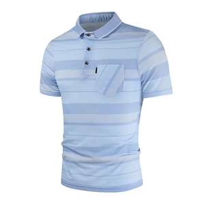 T-shirt polo élégant et personnalisé pour hommes, tissu tricoté à motif solide, vente en gros de t-shirts polo décontractés avec logo - Product Image 5