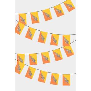 Rectangular Bhutan Flag <b>Banners</b> with Digital Printing on Polyester - Product Image 1
