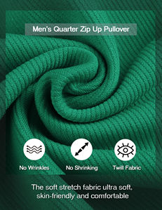 Half <b>Zip</b> <b>Men's</b> Pullover <b>Fleece</b> Sweatshirts Multi Color Oversized Stand Collar <b>Quarter</b> Zipper Sweatshirts for Sale in Bulk OEM - Product Image 5