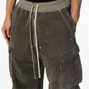 Personalizado de cintura media Track Cargo Jogger pantalón sudor sólido en blanco algodón polar holgado pierna ancha Flare pantalones de chándal hombres 2026 - Product Image 2