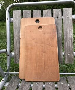 Ensemble de planches à découper en fibre de bois d'acacia naturel, planche à découper en bois de cuisine avec rainure pour le jus, poignée intérieure - Product Image 4