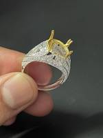 925 Sterling Silber 10x12mm Blanko Ovaler Krappenfassungsring Halbmontierter Ring Handgefertigte Umweltfreundliche Schmuckkomponente