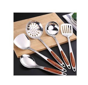 Mirrored Stainless Steel <b>Cooking</b> <b>Spoon</b> <b>Wood</b> Handle Direct Factory Sale 304 Stainless Steel <b>Cooking</b> <b>Spoon</b> Lowest Price - Product Image 3