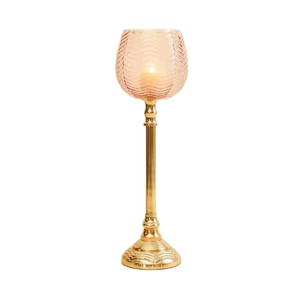 Support votif de luxe ornements décoratifs bougeoir de couleur or de qualité Standard pour la décoration de salon en vrac - Product Image 6