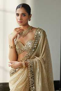 Truyền thống banarasi <span class=keywords><strong>Saree</strong></span> với zari làm việc hoàn hảo cho những dịp lễ hội và đám cưới có sẵn với giá cả hợp lý từ Ấn Độ - Product Image 5