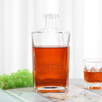 Bouteille de whisky 700ml 500ml Bouteille en verre de whisky Bouteilles de vin