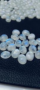 Piedras Preciosas Sueltas de Alta Calidad, Piedra Lunar Arcoíris de Nacimiento de Junio, Cabujón Ovalado de 3-6 Quilates, Premium, Natural, Blanco, Fuego Azul, Curativas - Product Image 3