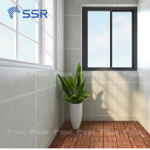 Carreau de terrasse en bois d'acacia huilé brun 12 lattes beauté naturelle carreaux de bois imbriqués pour les projets de rénovation de revêtements de sol - Product Image 5