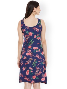 Vestido Maxi de Gasa con Estampado Floral para Mujer, Halter sin Mangas, Dobladillo Asimétrico, Abertura Lateral, Estilo Bohemio, para Fiesta de Verano o Casual - Product Image 3
