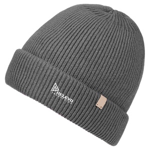 Gorro de Punto Acrílico a Cuadros Negro al por Mayor, Gorro de Invierno Moderno para Esquiar con Diseño Teñido para Hombre, Precio Bajo - Product Image 1