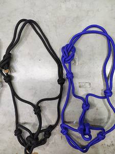 Licol de selle western en nylon tressé durable et confortable, avec muserolle perlée et longe assortie - Équipement équestre de qualité supérieure - Product Image 5