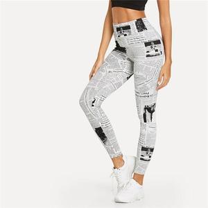 Pantalones de Yoga de moda para mujer con decoración de encaje Leggings de cintura elástica de color sólido al por mayor de Pakistán - Product Image 1