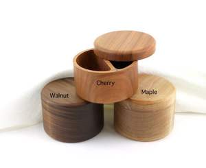 Color marrón oscuro hecho a mano forma redonda sal de madera y azucarero Calidad exclusiva más vendido utensilios de cocina decorativos azucarero - Product Image 6