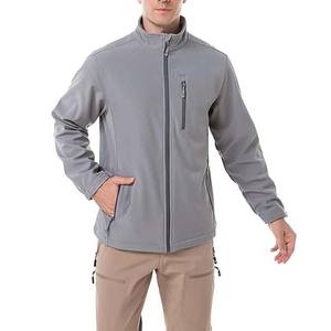 Veste Softshell pour homme pour la randonnée, le camping, l'aventure, imperméable, en toile respirante, style course à pied, poche décorative - Product Image 1