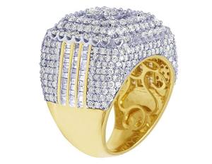 Anillo de Bodas de Hip Hop de diamante de corte redondo con moissanita VVS de 11,00 quilates para plata de ley 925 para hombres - Product Image 4