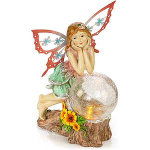 Statue de décoration de jardin en résine Princesse et Prince <span class=keywords><strong>Grenouille</strong></span> avec lumière solaire pour cadeau de jardin - Product Image 4