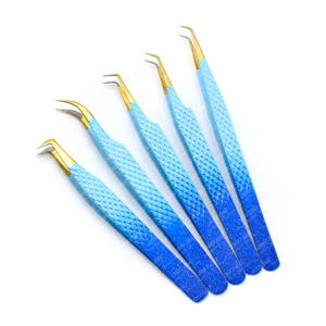 Pinzas para pestañas con punta de fibra, pinzas para pestañas de 90 grados, pinzas para extensión de pestañas de volumen, pinzas con punta puntiaguda para extensión de pestañas de volumen - Product Image 3