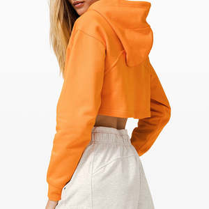 Sweatshirts à capuche Fashionfit Crop pour femmes, sweatshirts à capuche en polyester polaire tendance pour femmes pour l'hiver sweatshirts pour femmes avec logo, nouvel arrivage - Product Image 6