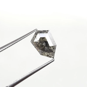 1.37 CT 10.70x7.16mm โล่หลวมธรรมชาติโรสคัทและเพชรพริกไทยสำหรับแหวนหมั้นได้รับการรับรองว่าดีมาก - Product Image 4