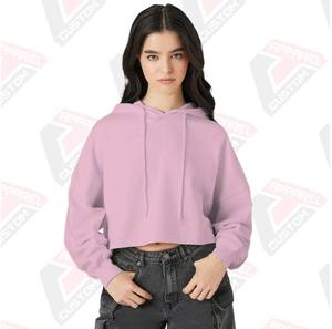 Sweat à capuche élégant et confortable pour femmes 100% coton pour la superposition d'hiver Design brodé Impression numérique Teint uni - Product Image 1