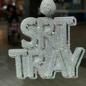 จี้เพชรสีเงินสเตอร์ลิงสำหรับผู้ชายจี้ประดับเพชรแบบ Vvs ทรงขนมปังฝรั่งเศสแบบหรูหราสำหรับงานปาร์ตี้กำหนดได้เอง925 - Product Image 3