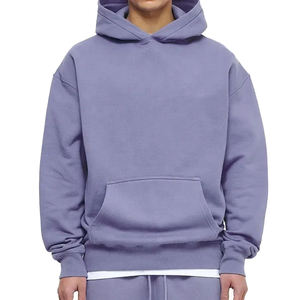 Sudadera con capucha para hombre con logotipo personalizado bordado de Primavera de peso pesado de alta calidad - Product Image 1