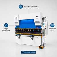 Prensa Plegadora CNC WC67K-63T 2500 con Doble Servoaccionamiento y Eje de Torsión, 63 Toneladas, para Plegado de Chapa Metálica