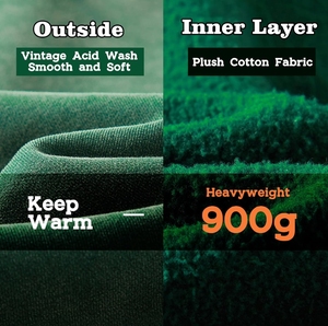 เสื้อฮู้ดผ้าคอตตอนผสมพิมพ์ลายหน้าจอว่างเปล่าแบบปักลายสำหรับทุกเพศเสื้อฮู้ดแบบไม่มีการพิมพ์สกรีนยี่ห้อ - Product Image 6