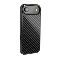 Étui de téléphone sans fil magnétique en fibre de carbone véritable de luxe, étanche, durable, antidérapant pour 14/15/16/17/18 Pro/Max