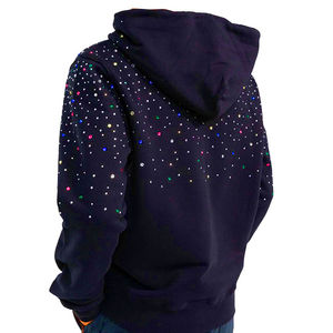 Haute Qualité Personnalisé Coloré Diamant Coton Polaire Pull Hommes Sweats Lourd Strass Agrémenté Hoodies Pour Hommes - Product Image 5