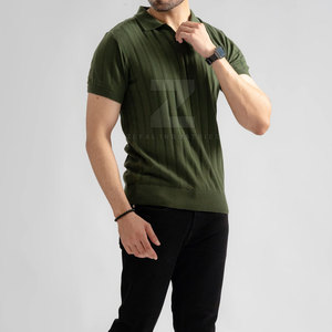 สินค้ามาใหม่ เสื้อถักผู้ชายผ้าฝ้ายแท้ 100% เป็นมิตรกับสิ่งแวดล้อม แขนสั้น แห้งเร็ว สีและโลโก้ปรับแต่งได้ คุณภาพสูง - Product Image 3