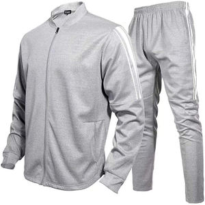 Survêtement de jogging de gym personnalisé 100% polyester pour hommes bonne qualité, fermeture à glissière avant vierge, poche latérale, vêtements de sport d'hiver solides - Product Image 6