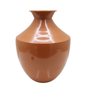 Home Decorative Traditional Iron Flower <b>Vase</b> Orange Finish Handmade Tabletop <b>Vase</b> for Living Room Christmas Use - Product Image 2